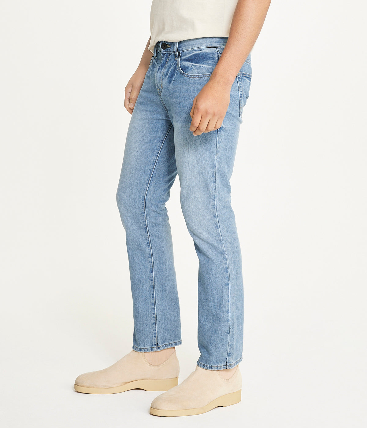 Light Wash Rigid Slim Boot Cut Jean