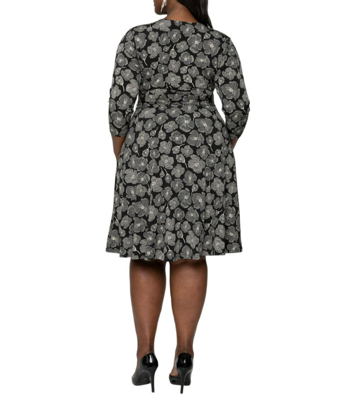 Novelty Floral Black And Egret