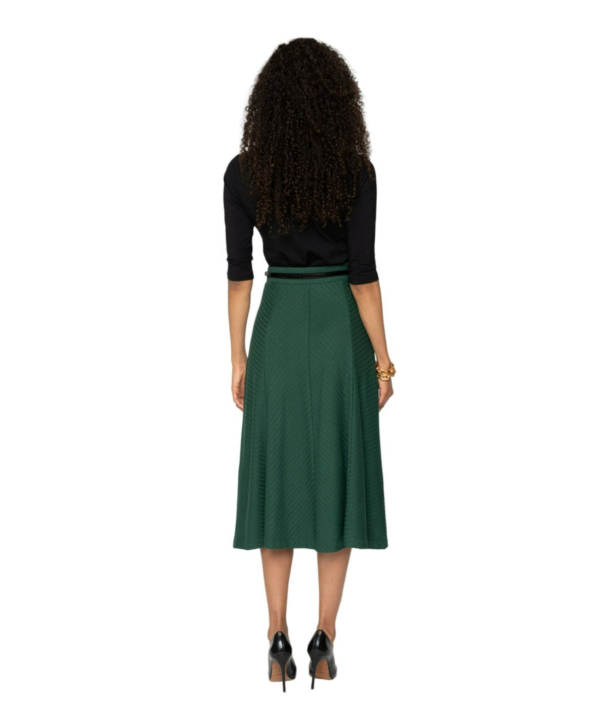 Rib Knit Novelty Dark Green