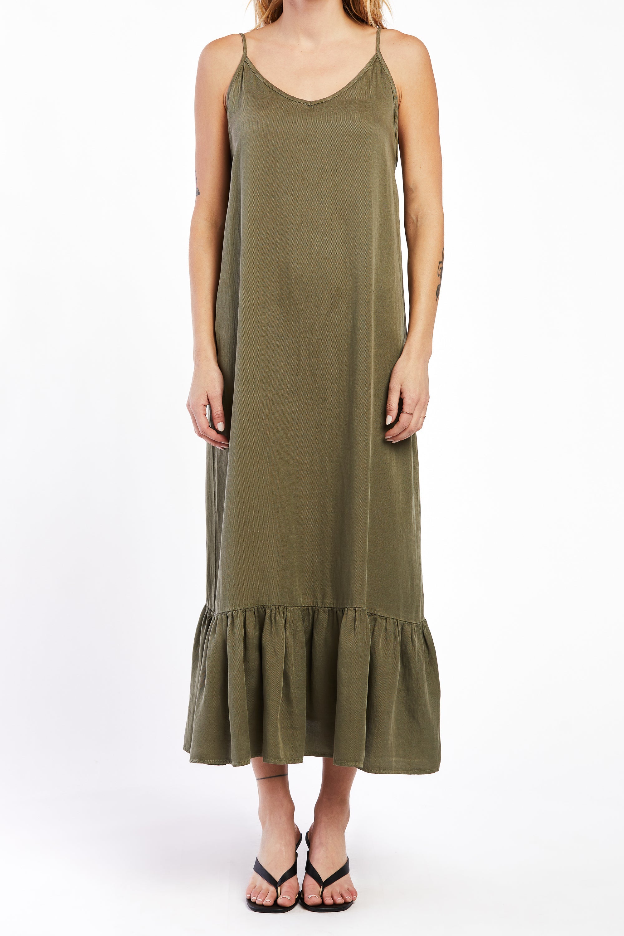 green emerald velvet dress The Weekend Tank Dress main image 1