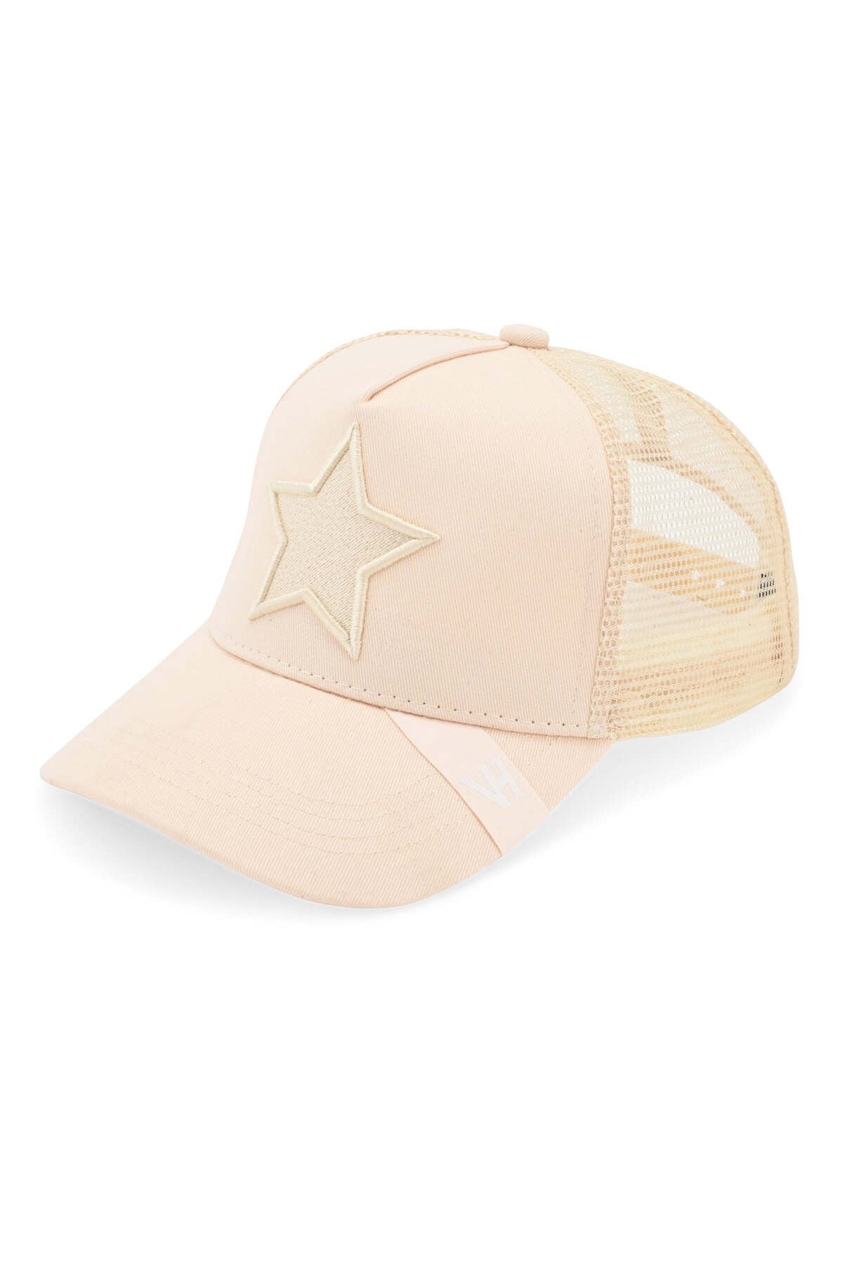 Vintage Havana Vintage Havana Trucker Hat for Women & Men – Cream Beige Mesh & Canvas Adjustable Cap With Embroidered Star