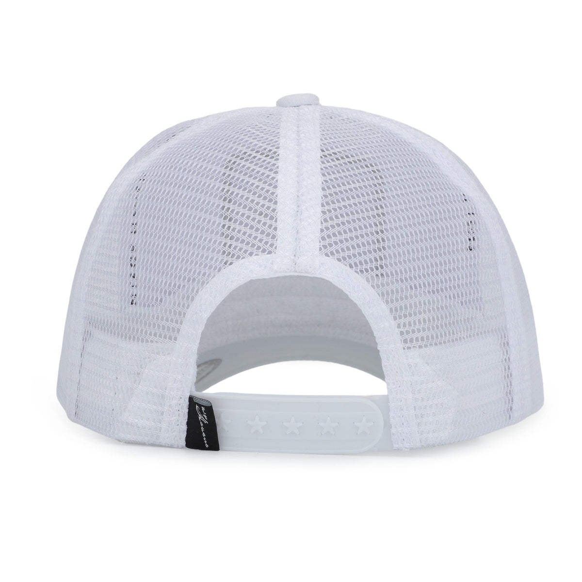 Vintage Havana Trucker Hat for Women – White Mesh & Canvas Adjustable Cap With Checkered Patch & Washed Gold Star