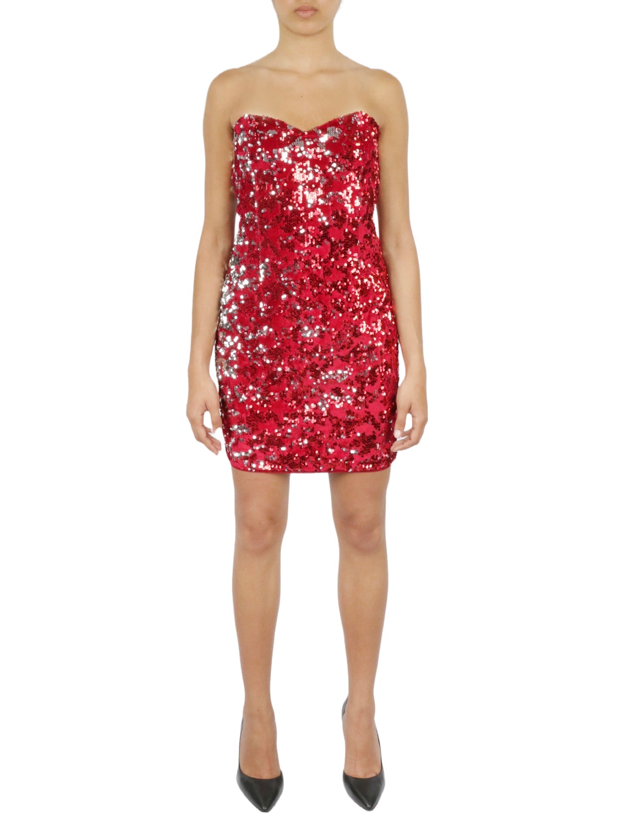 open lace back dress Sweetheart Sequin Dress