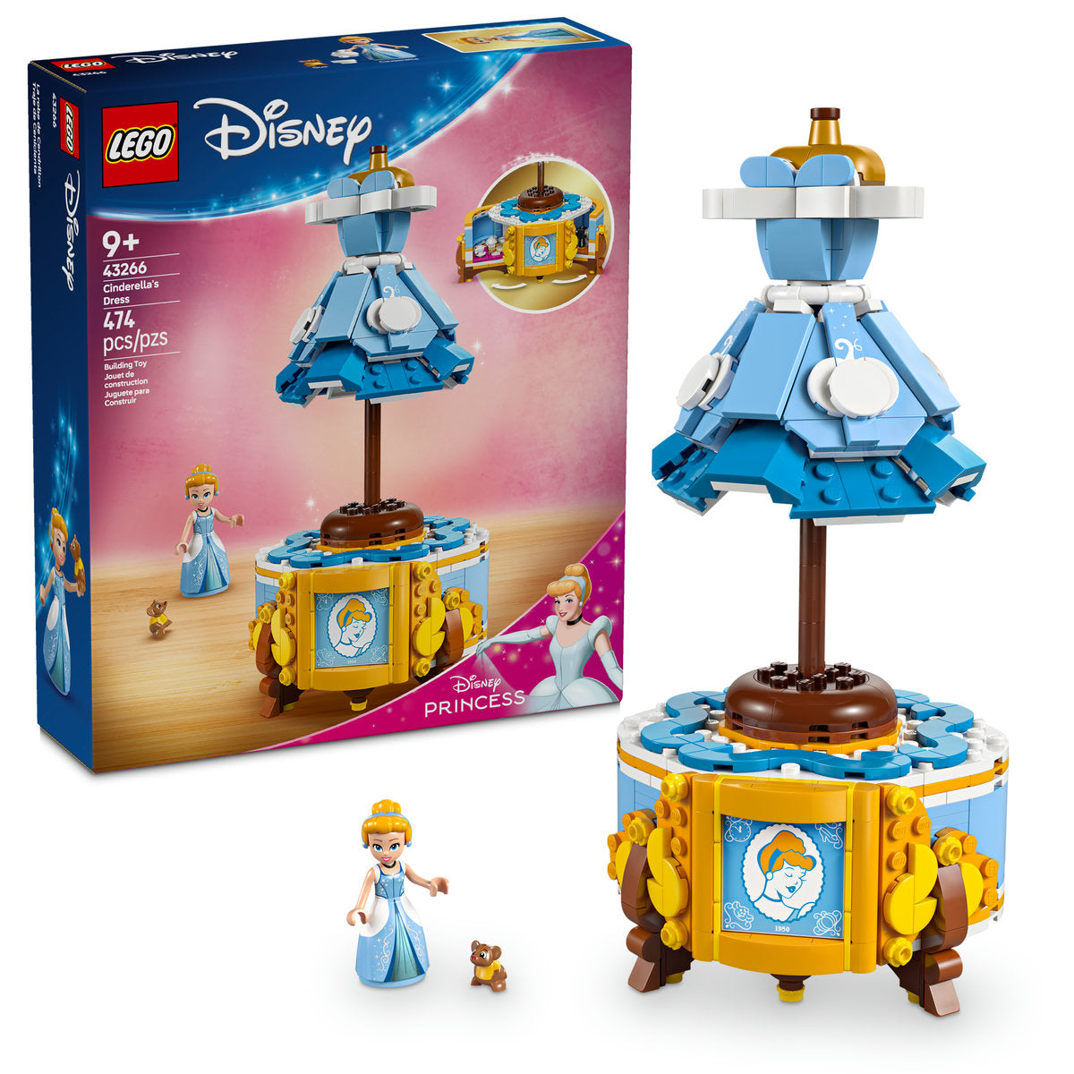LEGO® ǀ Disney Princess Cinderella’s Dress Building Kit With Character 43266