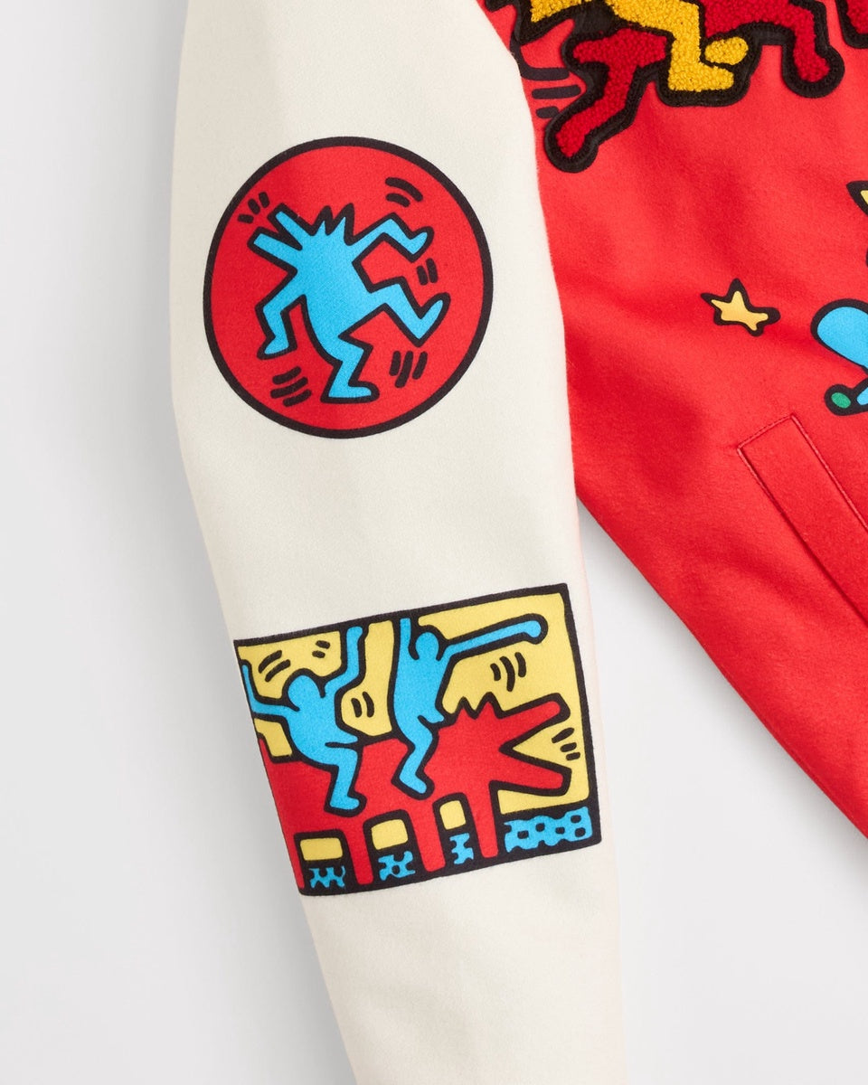 Keith Haring Wool Varsity Jacket - Red