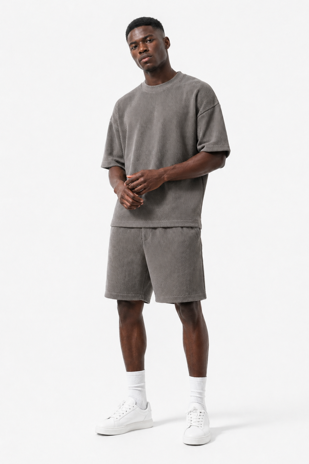 WAFFLE KNIT OVERSIZED SHORT