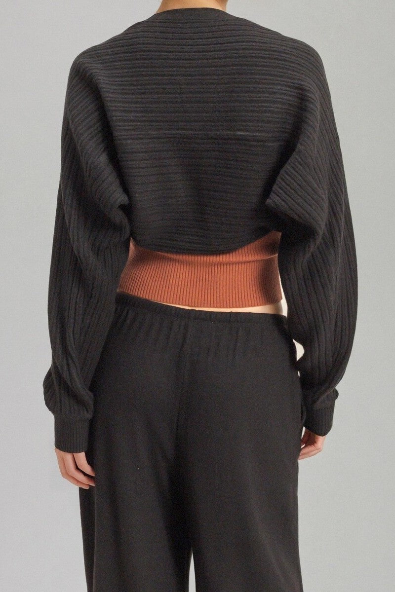 Ribbed Bolero Shrug
