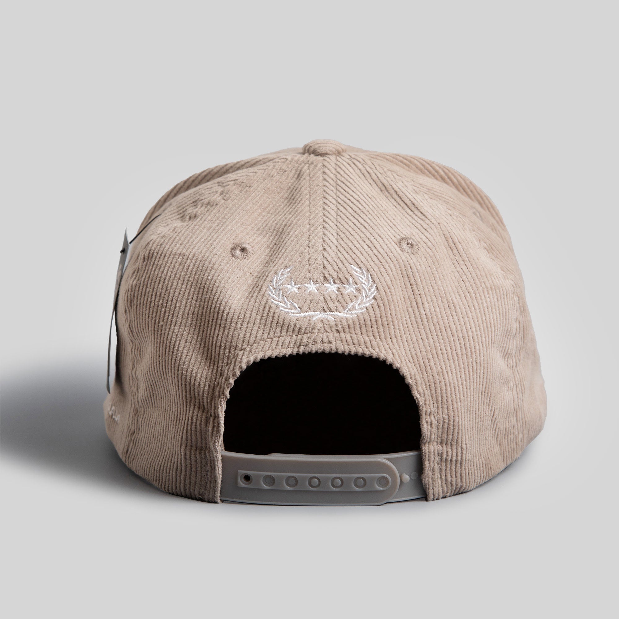 RESPECTFULLY WARM GREY CORDUROY TRUCKER HAT