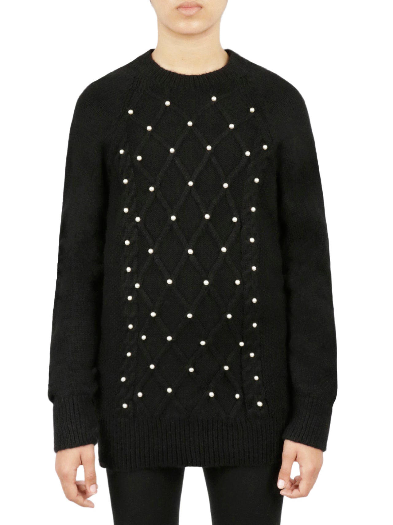 Embellished Cable Pullover