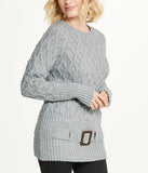 Diamond Belted Tunic Sweater