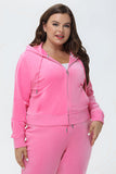 Plus-Size OG Big Bling Velour Hoodie - Juicy Couture