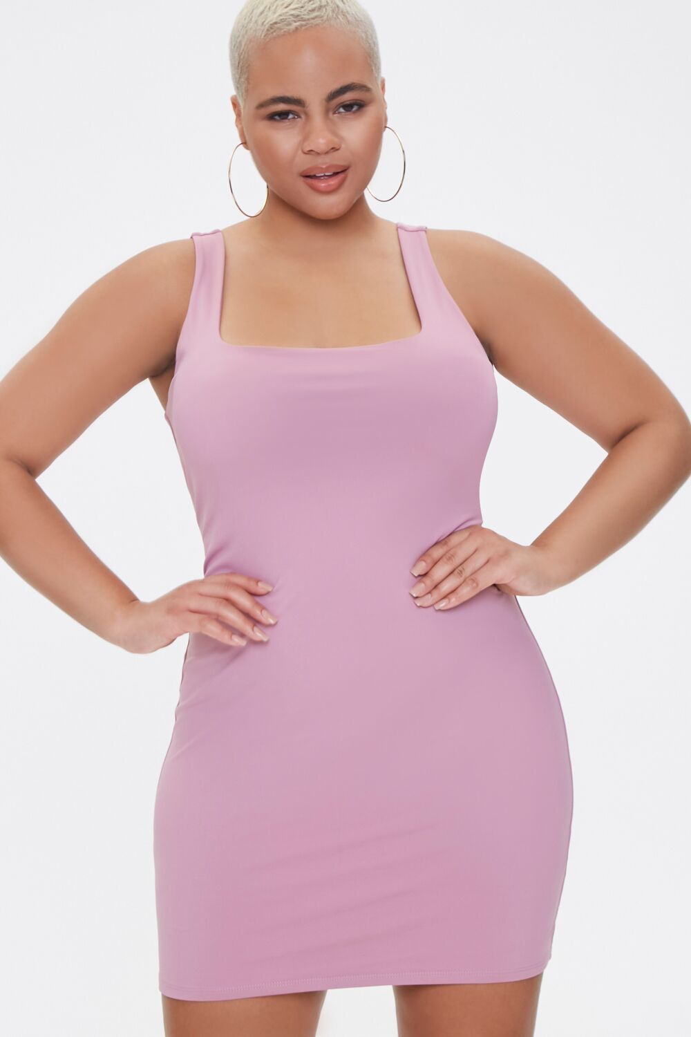 Plus Size Square-Neck Bodycon Dress Plus Size Square-Neck Bodycon Dress