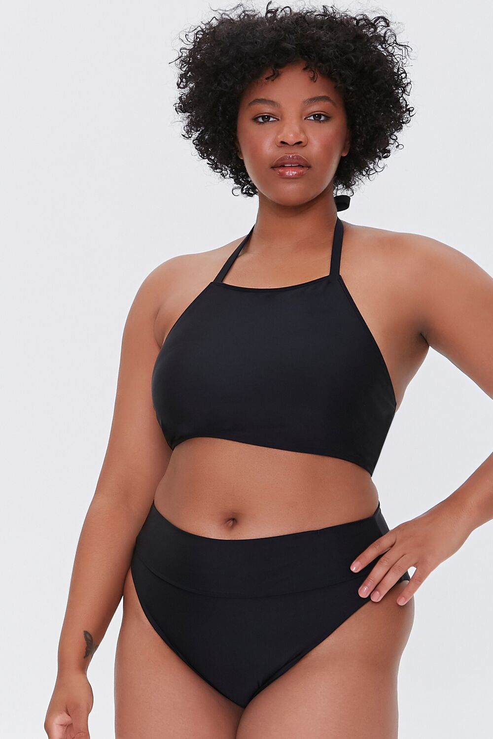 Plus Size High-Waist Bikini Bottoms