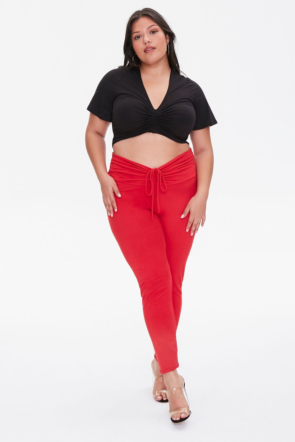 Plus Size Drawstring Leggings