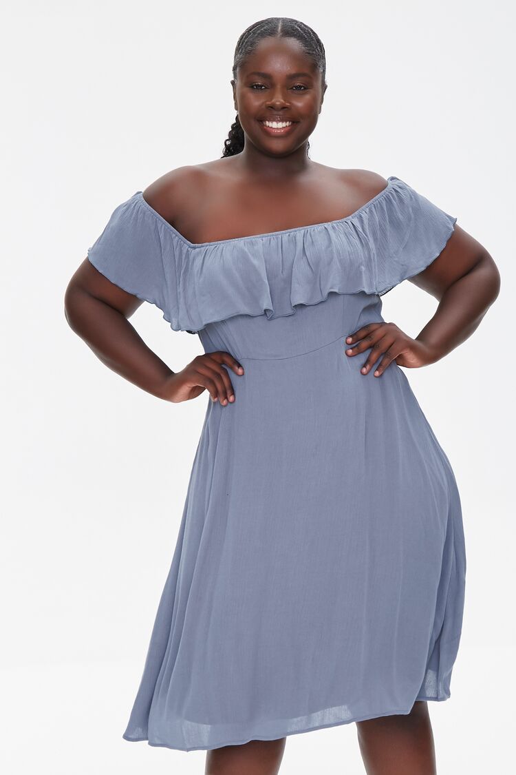 Plus Size Off-the-Shoulder Dress Plus Size Off-the-Shoulder Dress