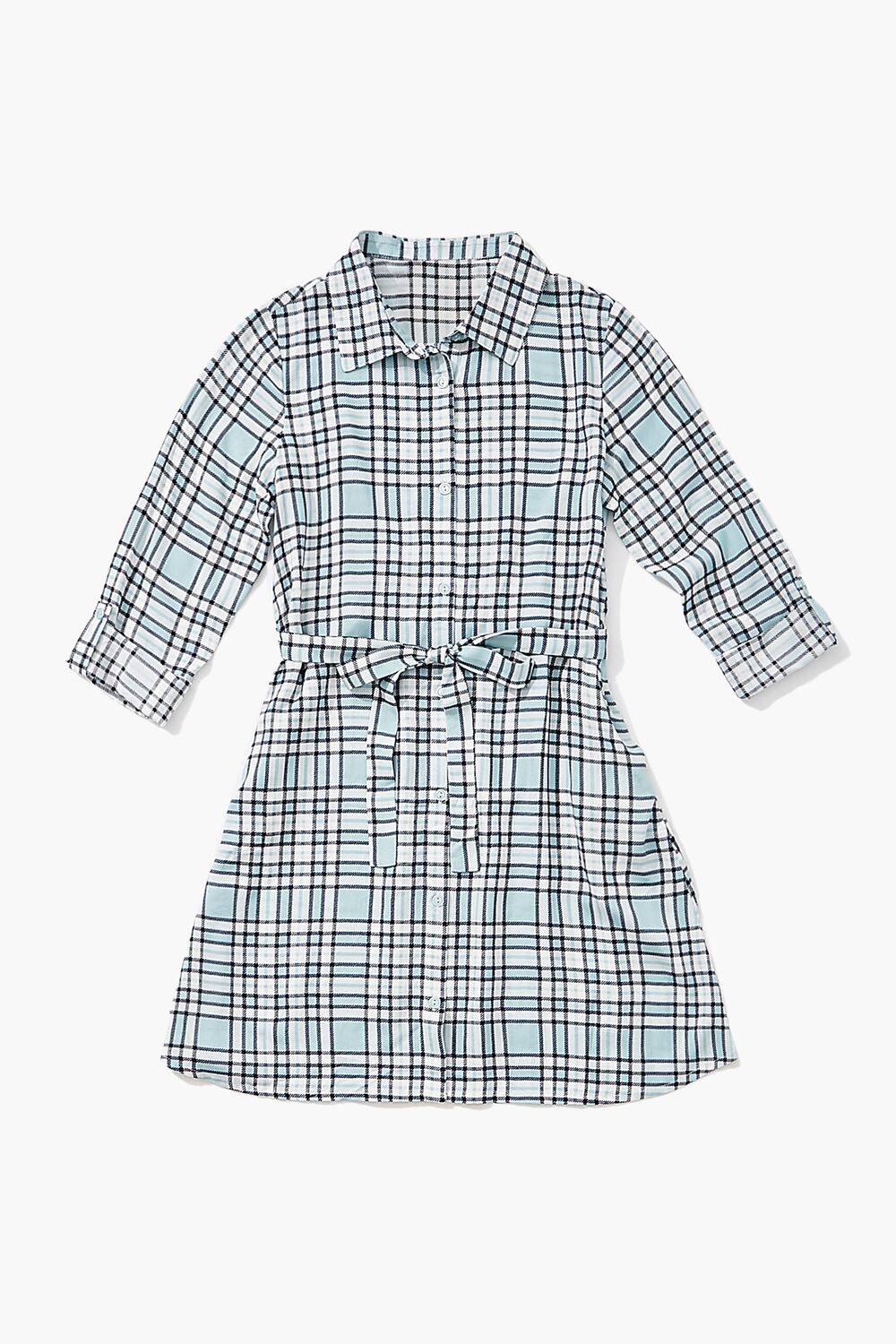 Girls Plaid Shirt Dress (Kids) Girls Plaid Shirt Dress (Kids)