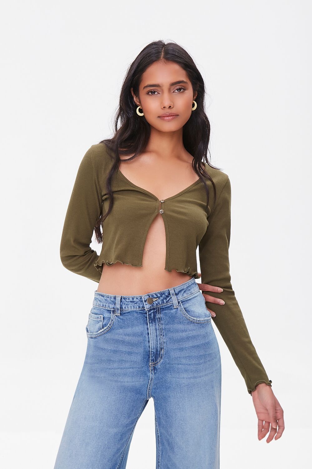 Split-Front Crop Top - Main Image