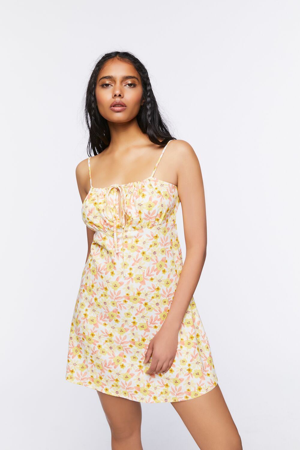 knee length dresses for ladies Mini Floral Cami Dress Black / Small main image 0
