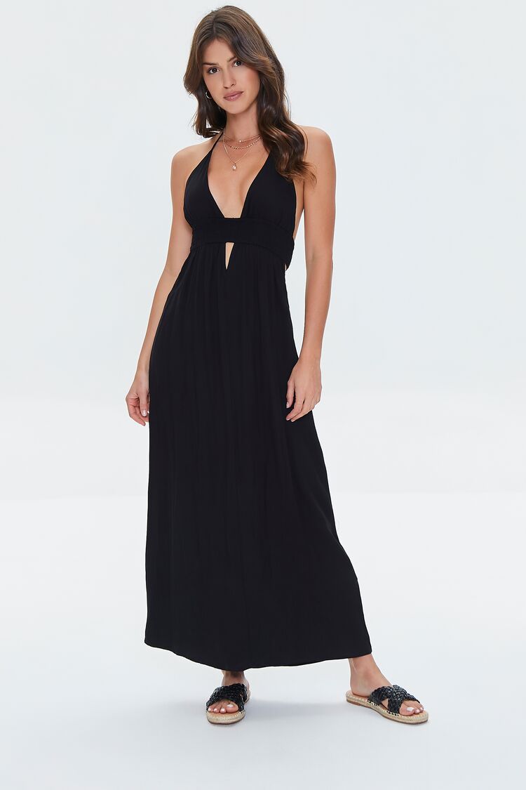 forever 21 halter maxi dress Forever 21 Ross Belted Halter Maxi Dress Small S