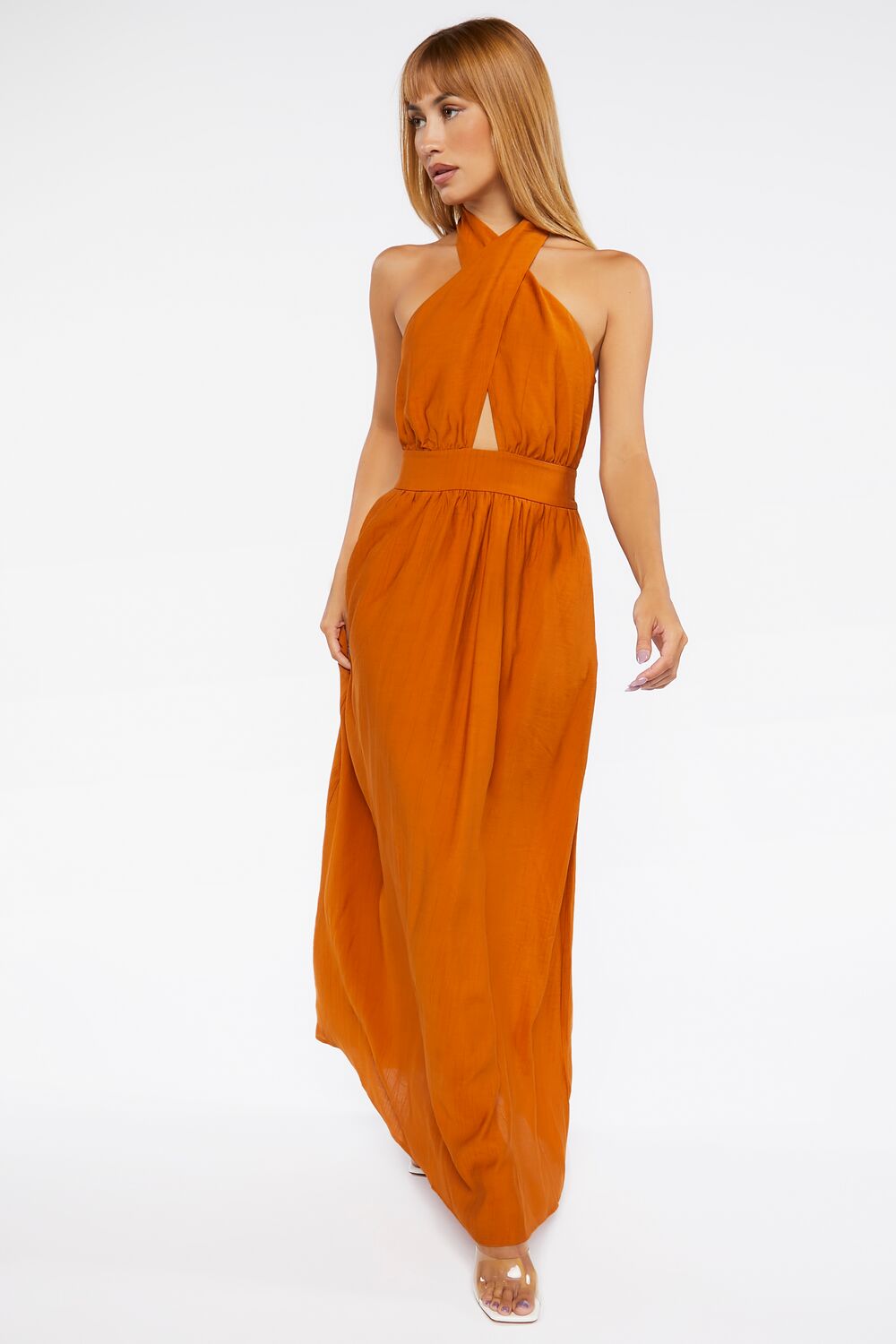 Crisscross Maxi Halter Dress Crisscross Maxi Halter Dress
