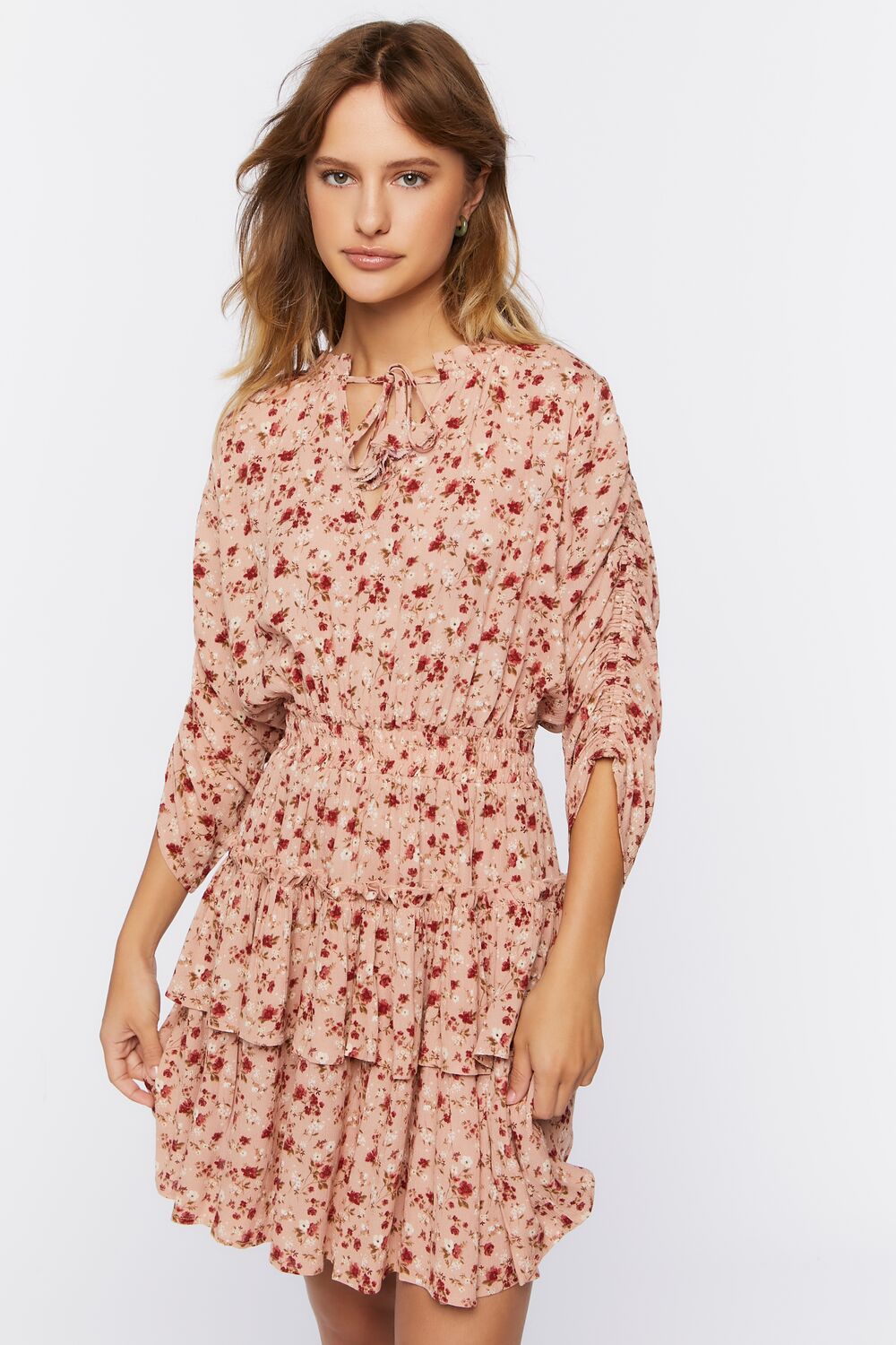 floral print mini dress forever 21 Floral Print Mini Dress