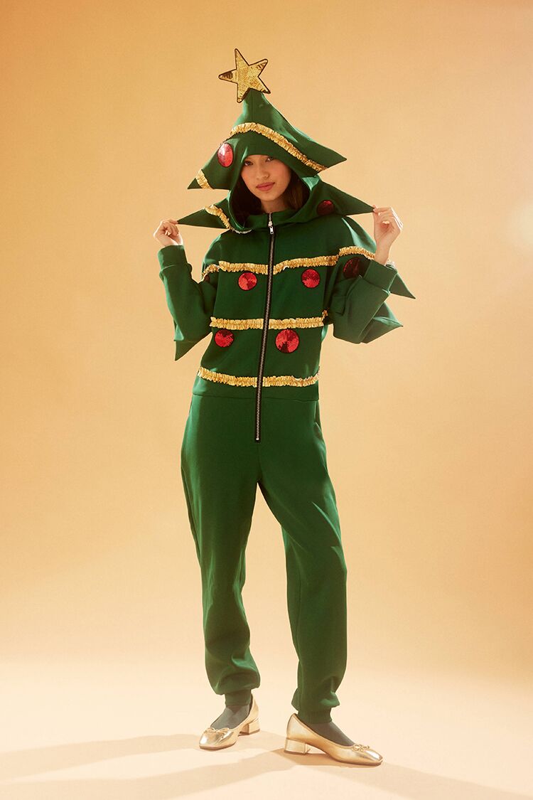 forever 21 christmas dress Christmas Tree Jumpsuit