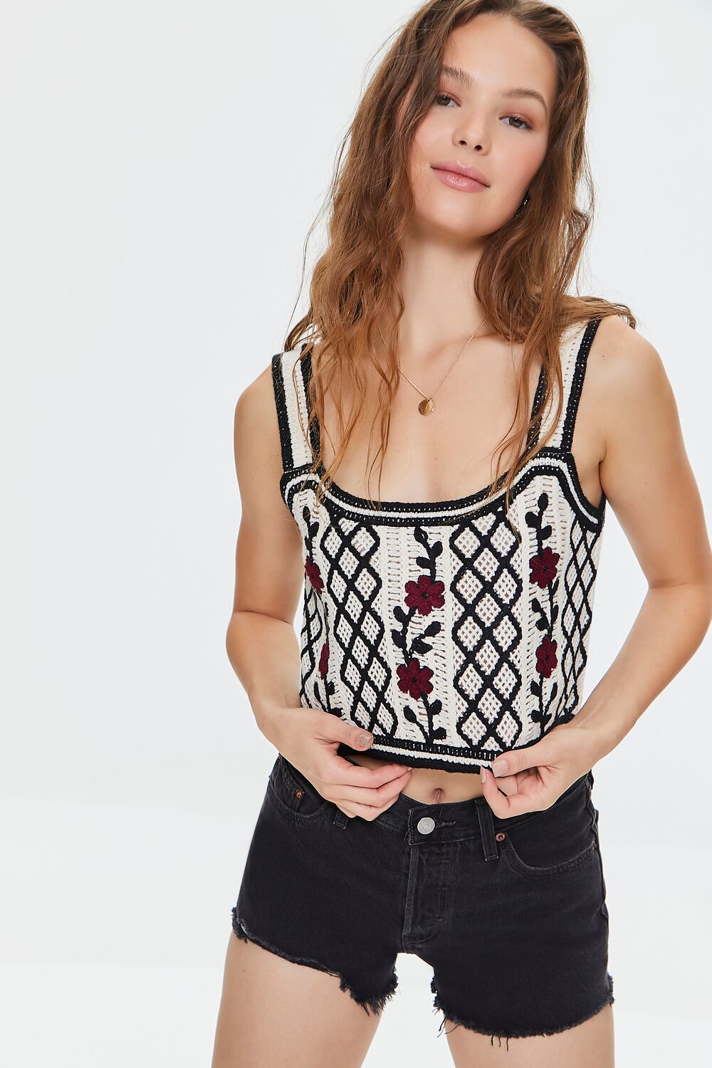 Garden Groove Crochet Crop Top (XS/S) (M/L)