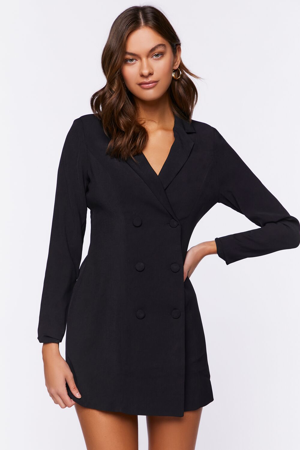 white christmas dresses Elvira Mini Dress - Black | Shop Blazer Dresses main image 0
