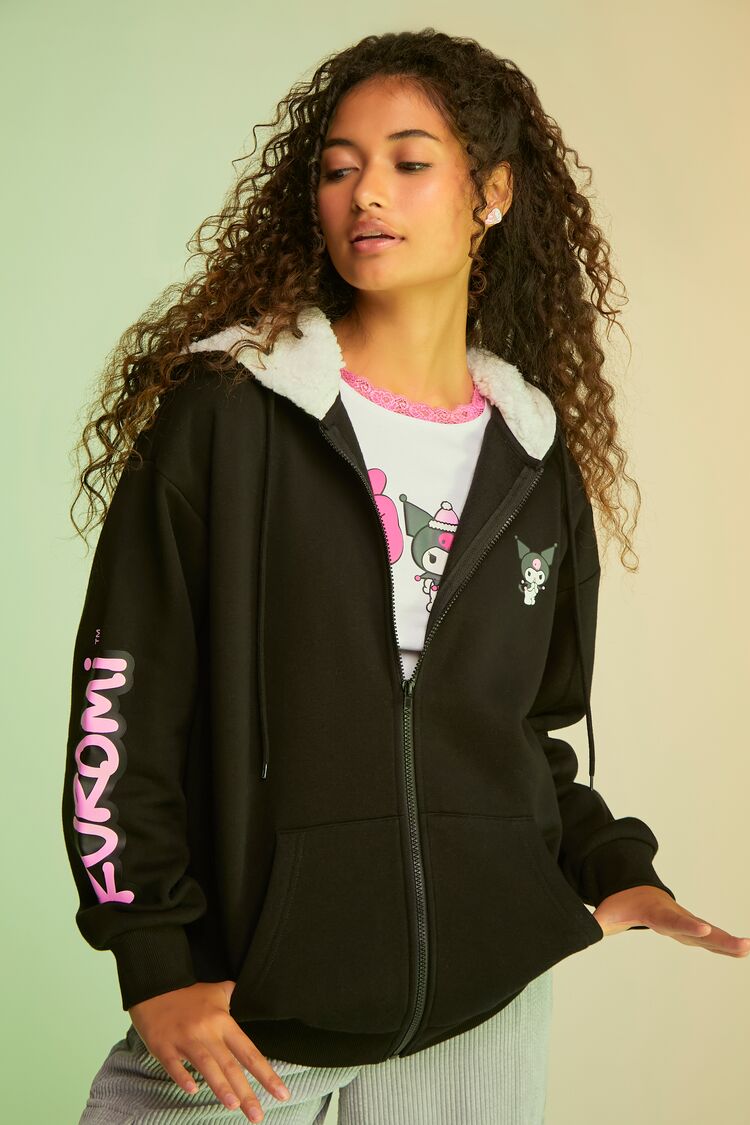Hello Kitty Friends Kuromi Fleece Hoodie - Main Image