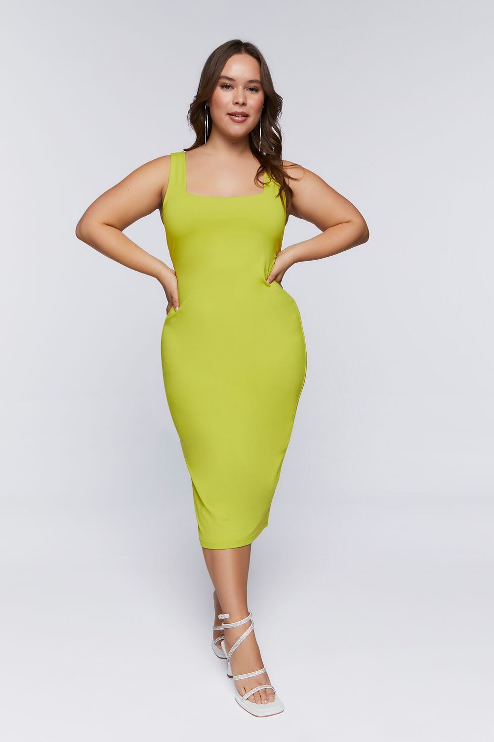 Plus Size Sleeveless Midi Dress Plus Size Sleeveless Midi Dress