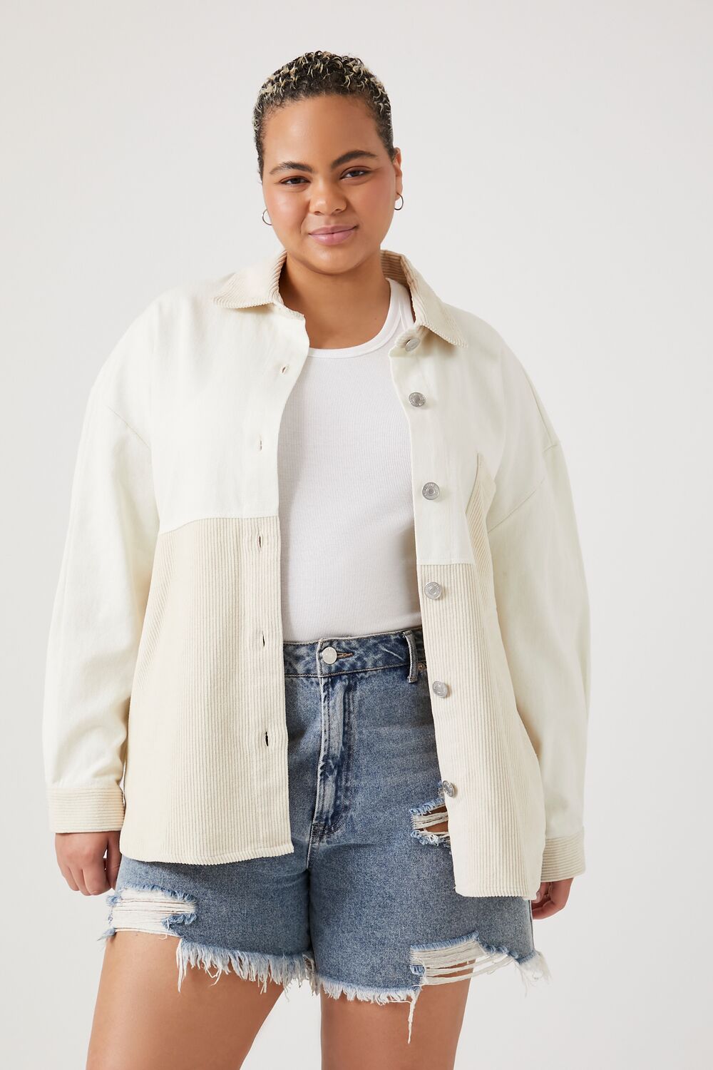 Forever 21 Womens Plus Size Corduroy Jacket Plus Size Corduroy