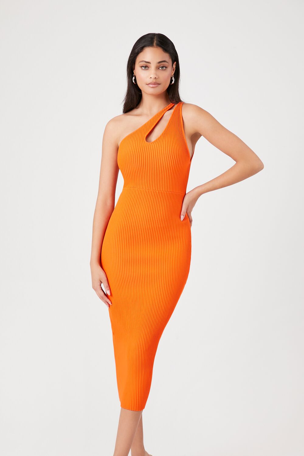 One-Shoulder Midi Sweater Dress One-Shoulder Midi Sweater Dress