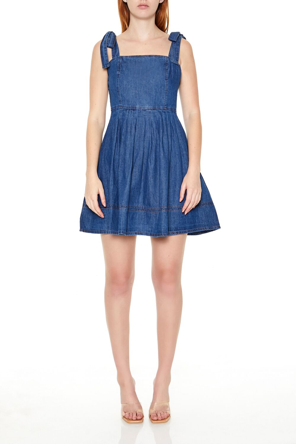 Denim Fit & Flare Mini Dress Denim Fit & Flare Mini Dress
