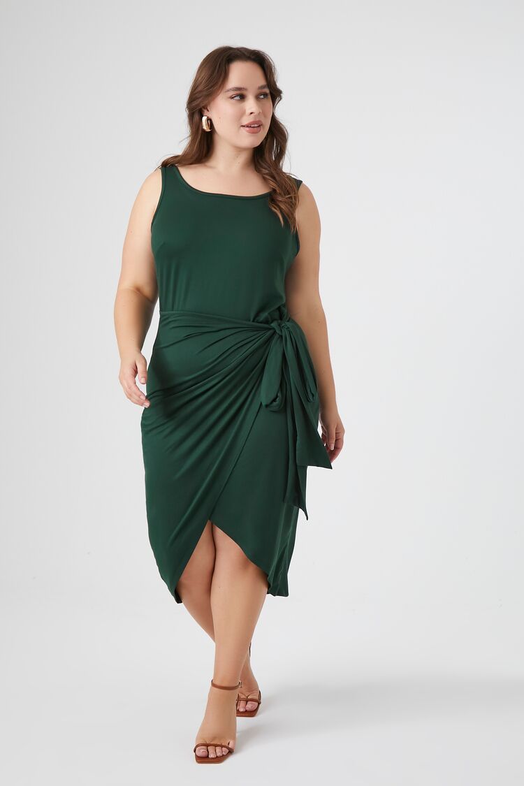 Plus Size Wrap Tulip Midi Dress Plus Size Wrap Tulip Midi Dress