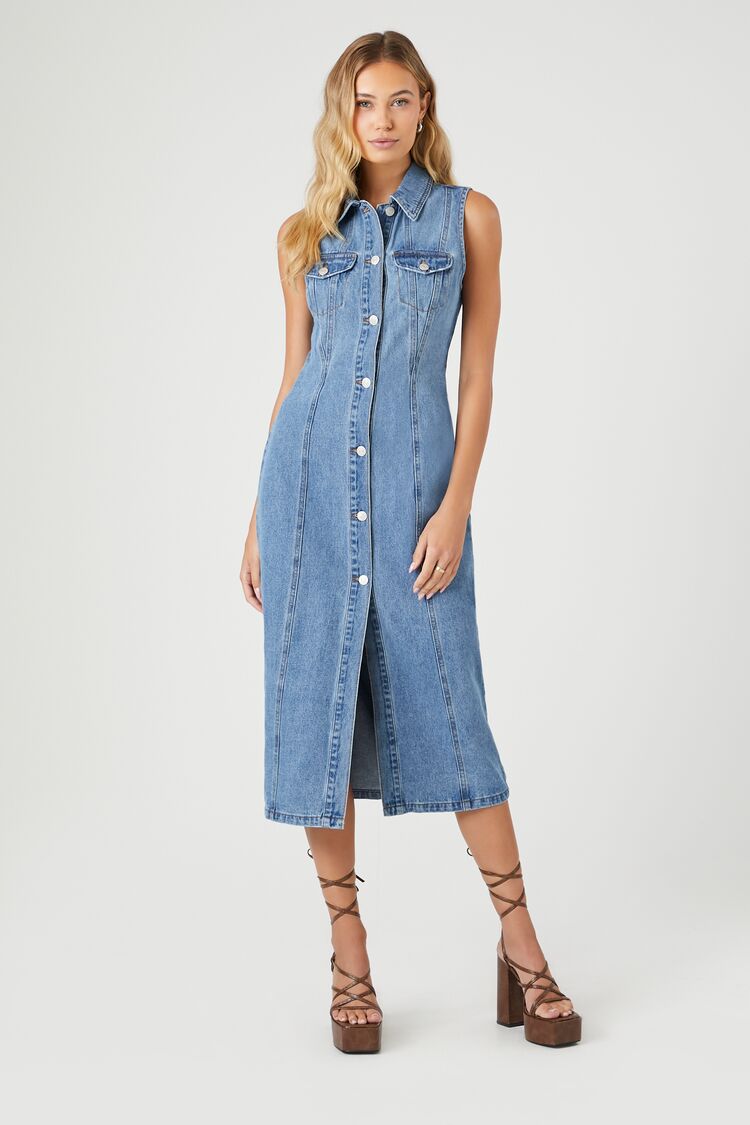 Midi Button Down Denim Dress Forever 21 Denim Mini Dress Midi Button Down Denim Dress Forever 21 Denim Mini Dress