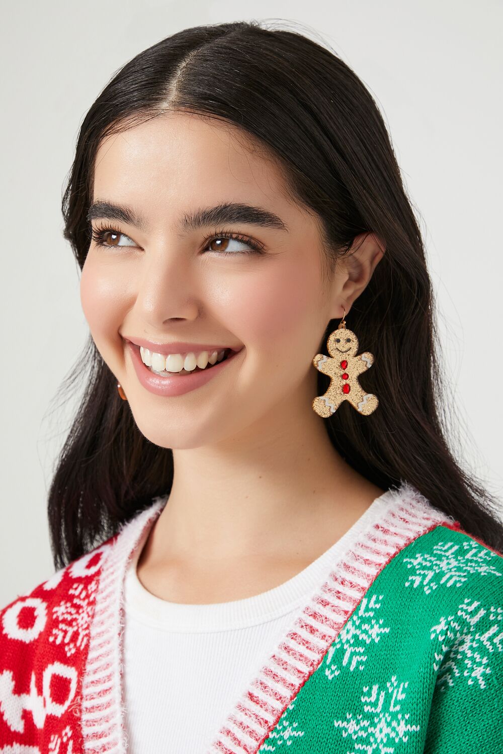 Gingerbread Man Drop Earrings - Main Image