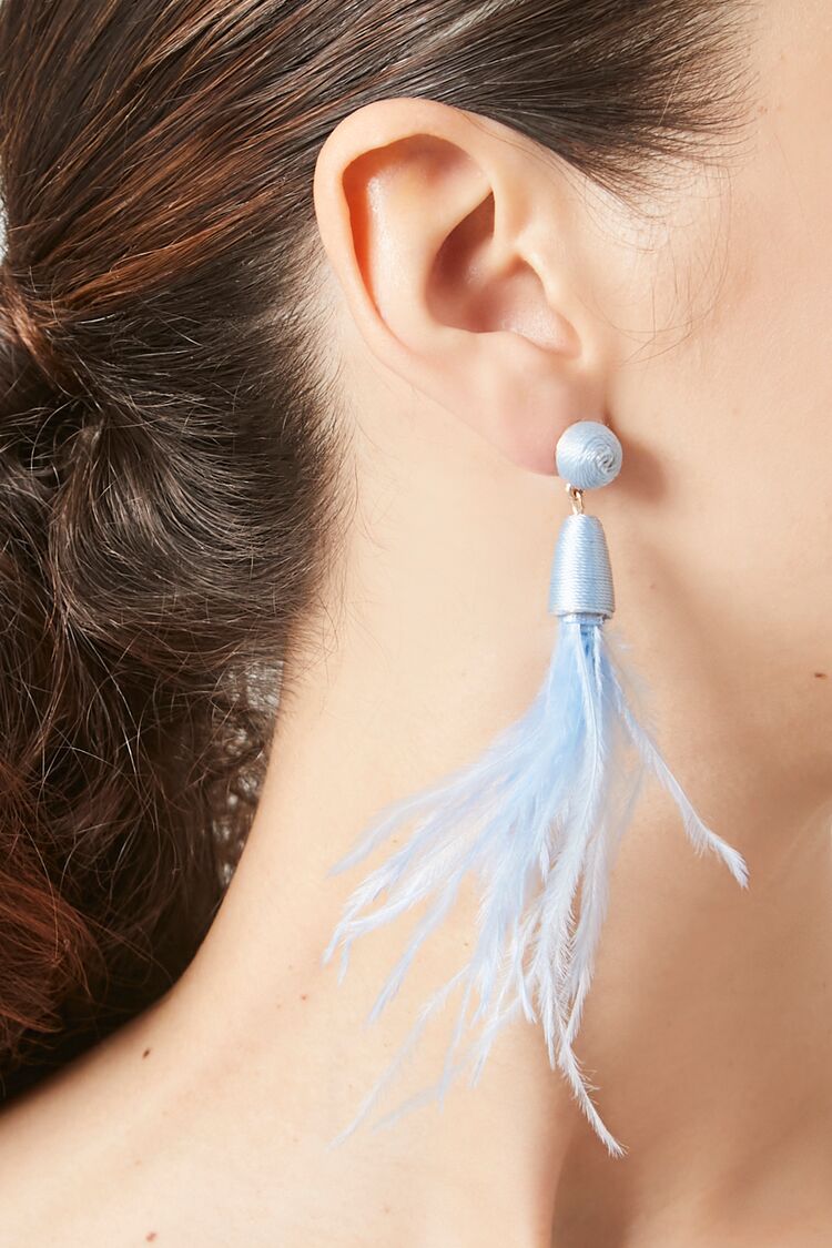 Feather Drop Earrings