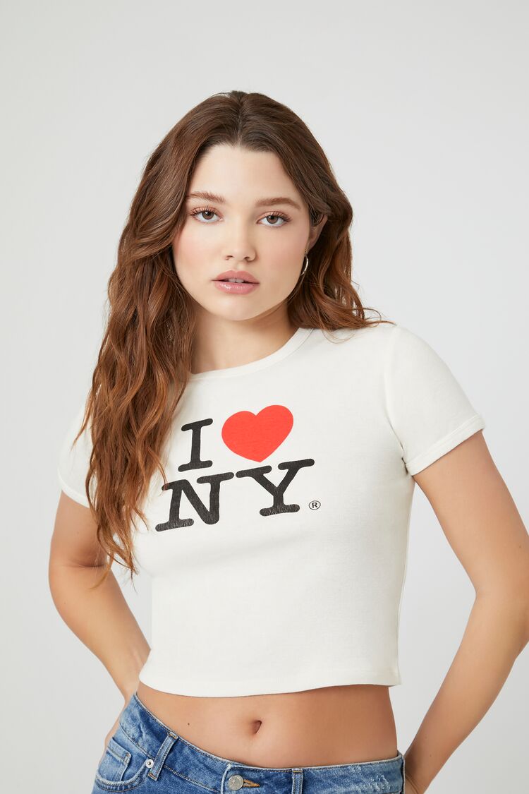 Cropped I Love NY Graphic Tee