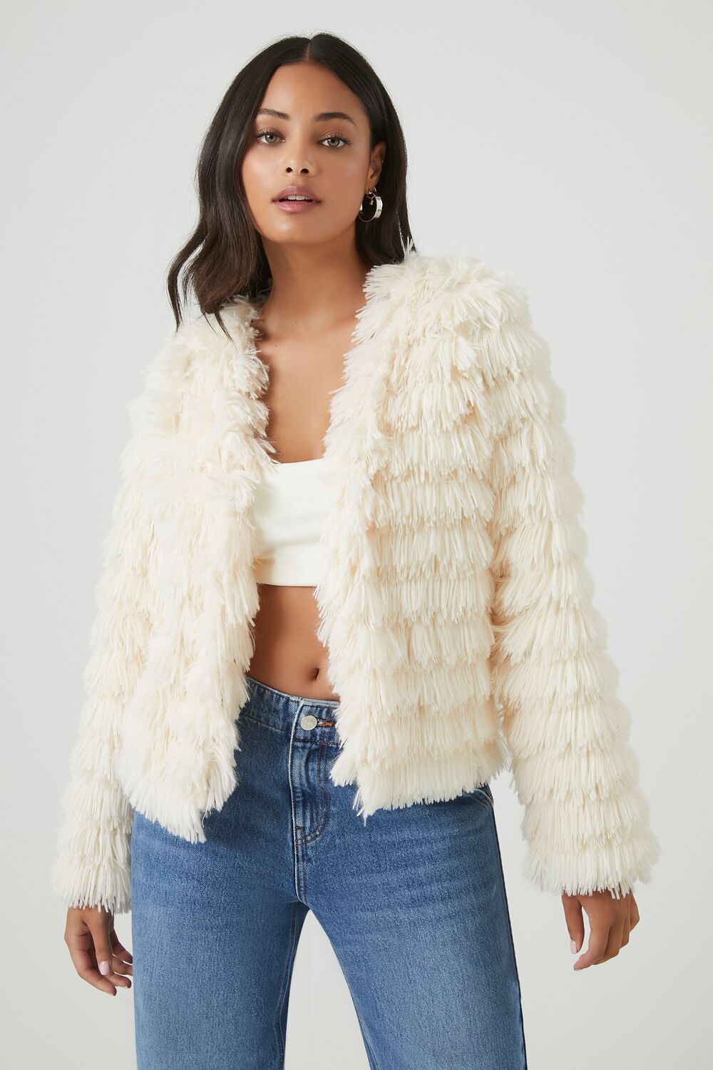 Shaggy Tiered Fringe Jacket
