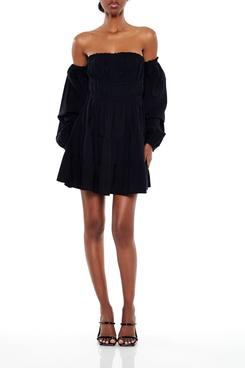 off the shoulder babydoll dress Off-the-Shoulder Babydoll Mini Dress