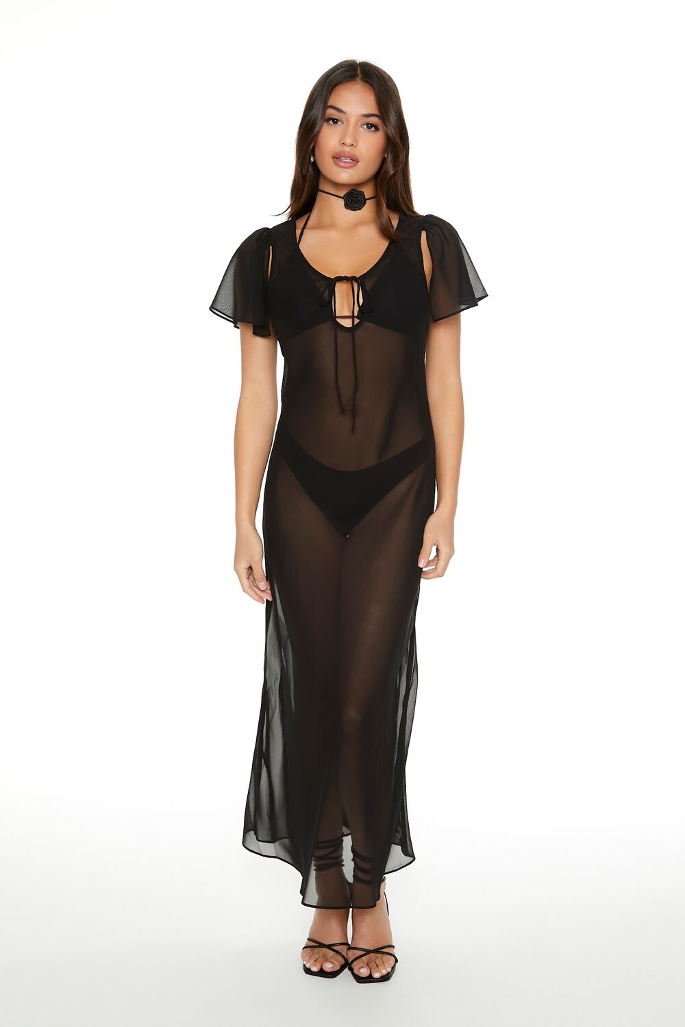 Sheer Chiffon Maxi Dress Sheer Chiffon Maxi Dress