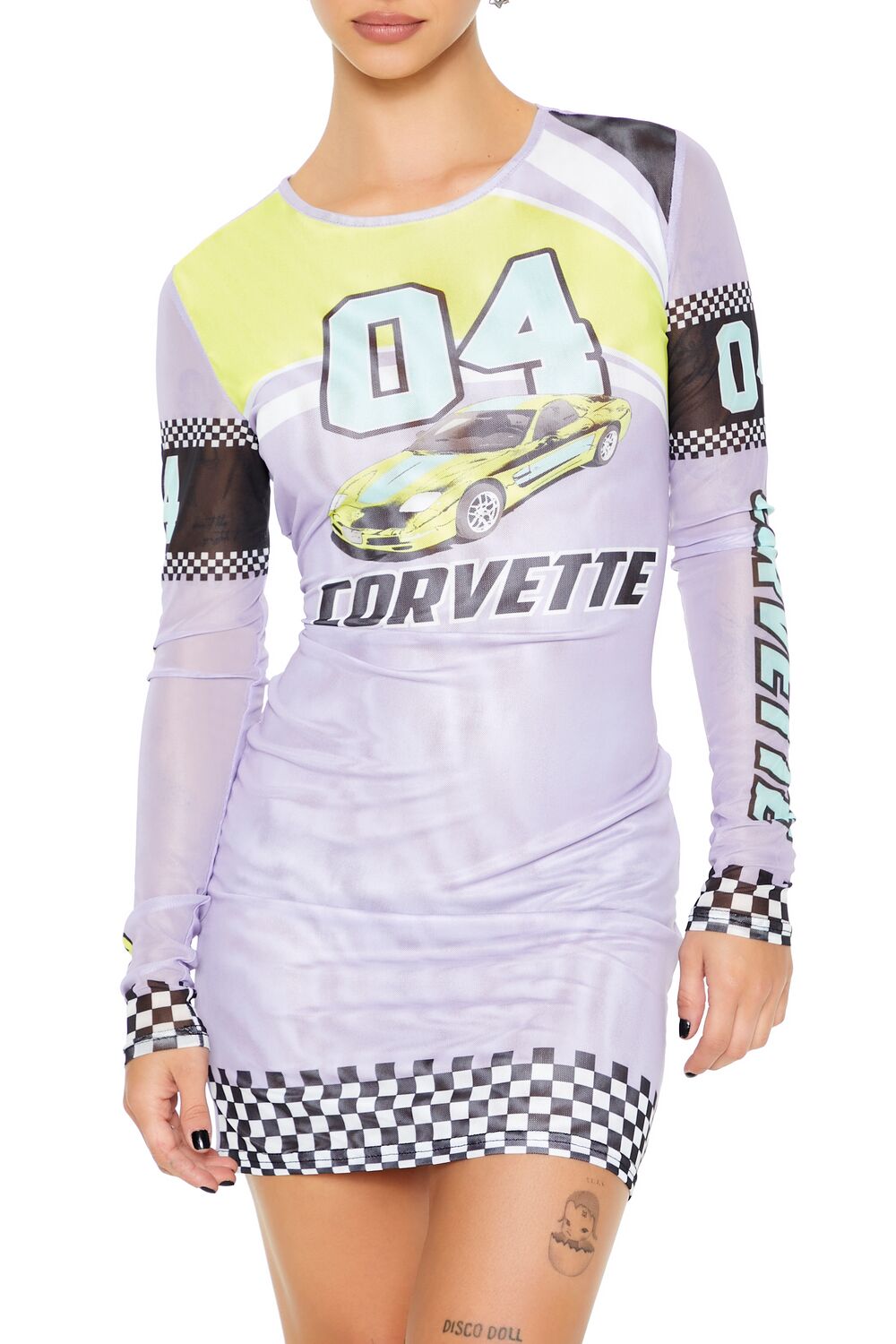 Corvette Graphic Mini Dress - Main Image