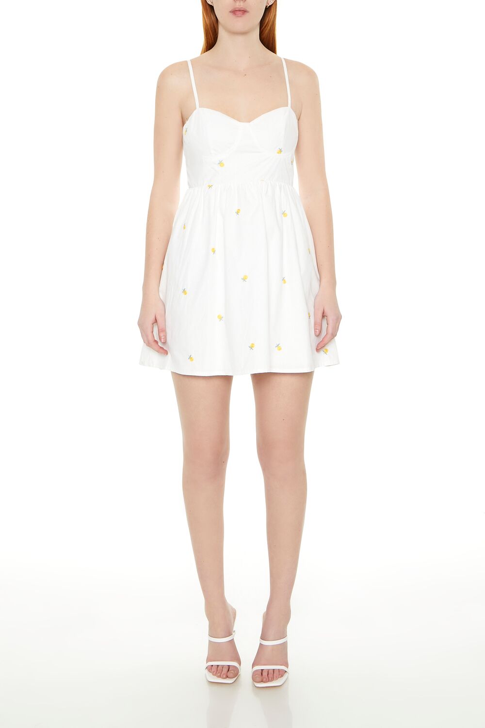 floral bustier mini dress Embroidered Floral Bustier Mini Dress