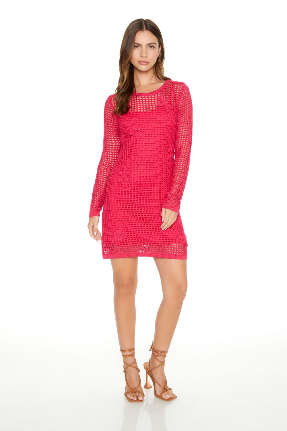forever 21 crochet dress Crochet Flower Combo Dress