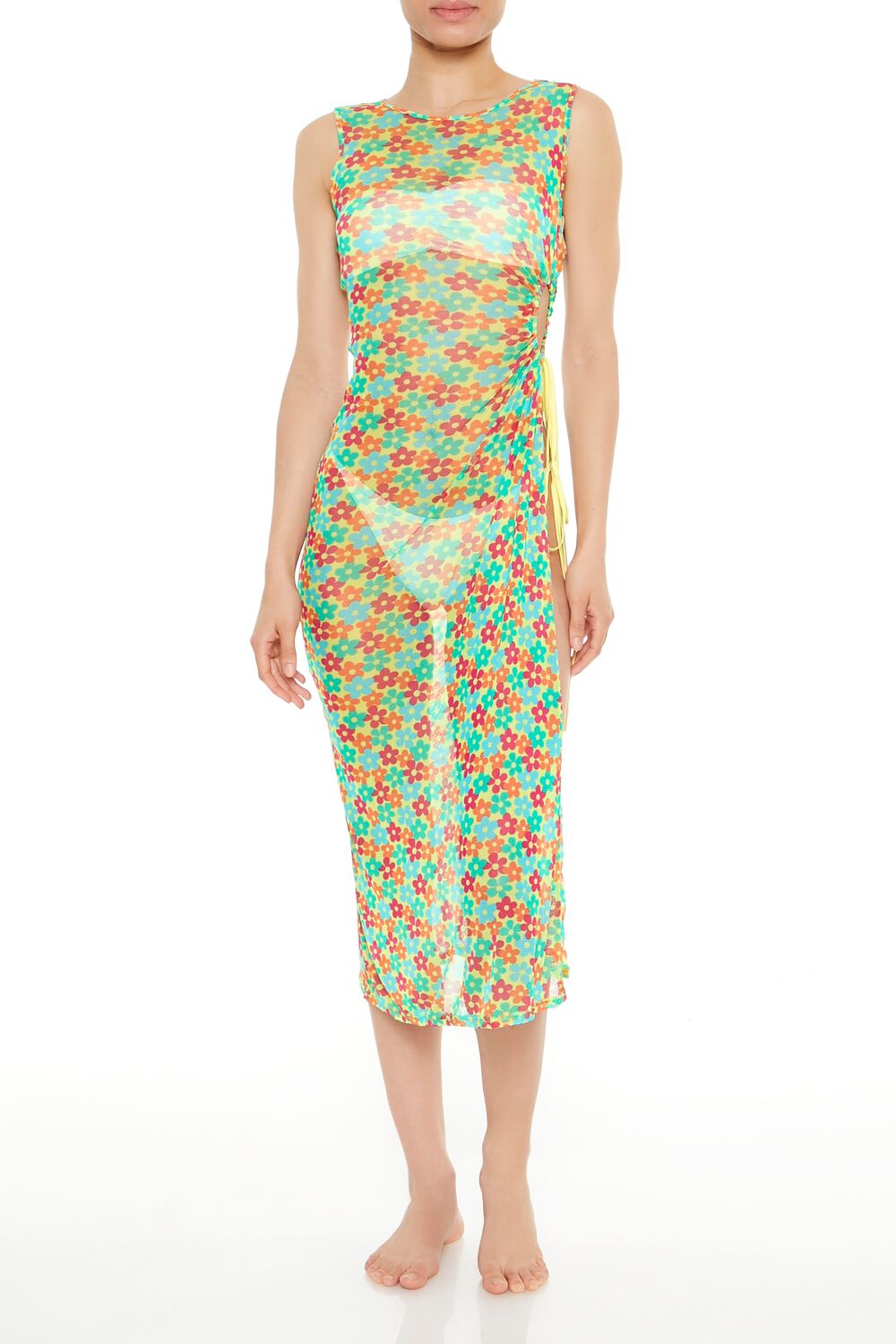 Floral Swim Cover-Up Midi Dress Floral Swim Cover-Up Midi Dress