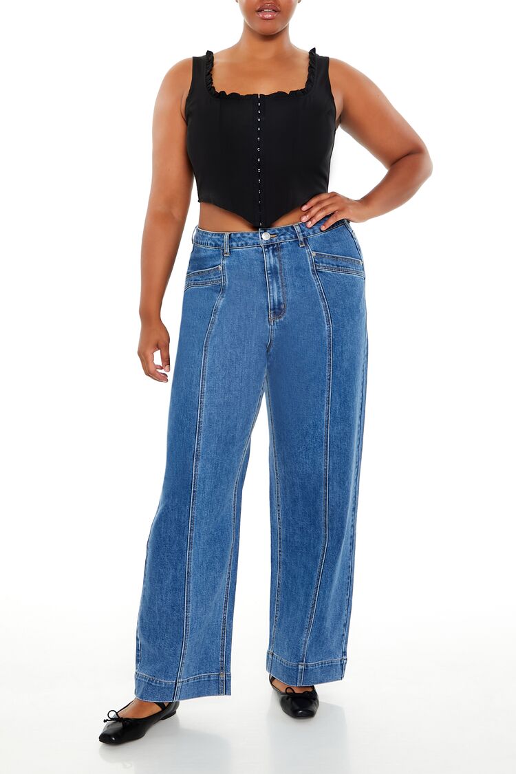 Plus Size High-Rise Straight Jeans - Main Image