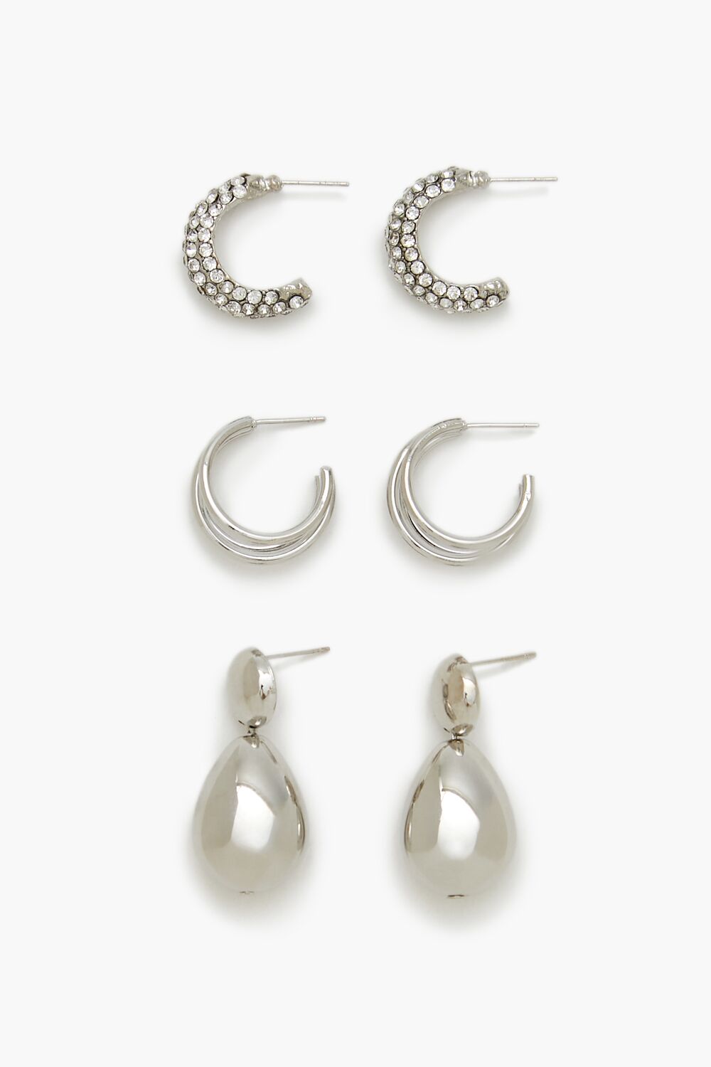 Hoop Teardrop Drop Earring Set