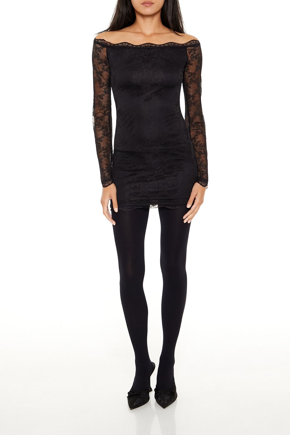 forever 21 off the shoulder mini dress Lace Off-the-Shoulder Mini Dress