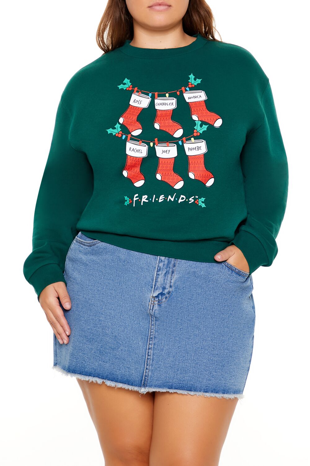 Plus Size Friends Christmas Stockings Pullover Plus Size Friends Christmas Stockings Pullover