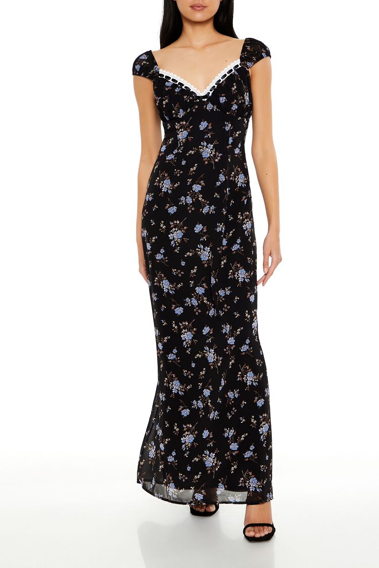 floral chiffon maxi dress forever 21 Forever 21 | Dresses | Open Back White With Pink Flowers Chiffon Maxi Dress